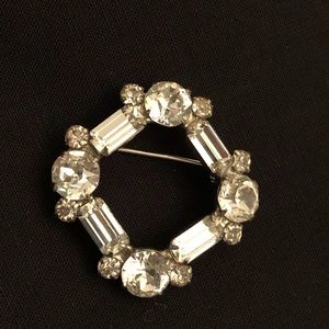 Rhinestone brooch Kramer of New York
